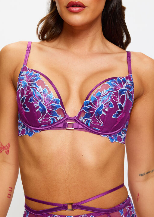 Nocturnal Bloom Padded Plunge Bra image number 1.0